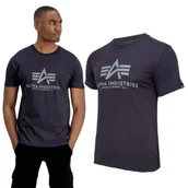 Odzież taktyczna i umundurowanie - Koszulka Alpha Industries Basic 100501 07 - Granatowa XXL - miniaturka - grafika 1