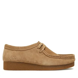 Półbuty Clarks WallabeeEvoSh 261747474 Beżowy - Półbuty damskie - miniaturka - grafika 1