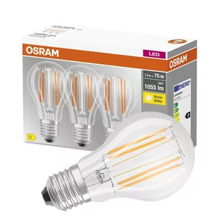 Osram żarówka filament LED E27 7,5W 2 700 K 3 szt. - Żarówki LED - miniaturka - grafika 1
