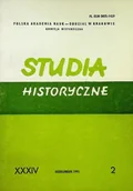Książki o kulturze i sztuce - Studia historyczne Rok XXXIV Zeszyt 2 - miniaturka - grafika 1