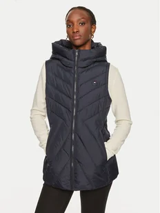 Tommy Hilfiger Bezrękawnik Chevron WW0WW42624 Granatowy Regular Fit - Kamizelki damskie - miniaturka - grafika 1
