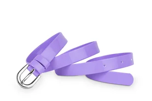 Pasek damski klasyczny fioletowy lakier 2 cm - Paski - miniaturka - grafika 1