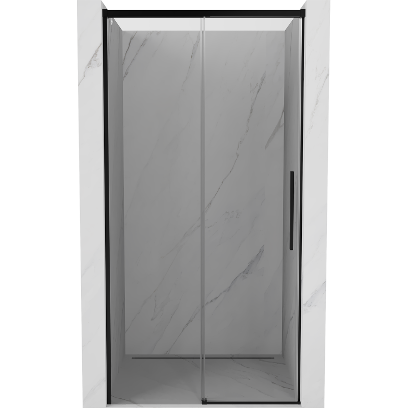 Mexen Rox drzwi prysznicowe rozsuwane 135 cm, transparent, czarne - 8C2-135-000-70-00