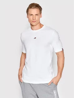 Koszulki męskie - Tommy Hilfiger T-Shirt Essentials Small Logo MW0MW22736 Biały Regular Fit - grafika 1