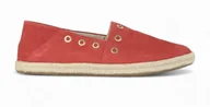 Espadryle damskie - Buty damskie espadryle Geox Modesty rozmiar 36 skórzane czerwone - miniaturka - grafika 1