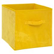 Pudełka i szkatułki - Pojemnik tekstylny 31x31 cm Yellow welur - miniaturka - grafika 1