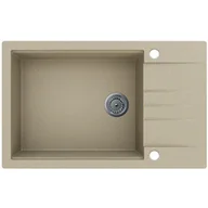 Zlewozmywaki - EOS Zlewozmywak granitowy z ociekaczem LIMA beżowy - miniaturka - grafika 1