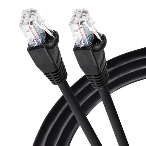 Maplin Kabel Ethernet 10 m, czarny CAT6 Gigabit UTP LAN, kabel sieciowy RJ45, szybki 10 Gb/s, kompatybilny z laptopem/PC, CCTV, PS4/5, Xbox, przełącznikiem, modemem, routerem, Smart TV, drukarką, Sky