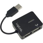 Huby USB - LogiLink HUB USB 2.0 4 Smile - czarny UA0139 - miniaturka - grafika 1