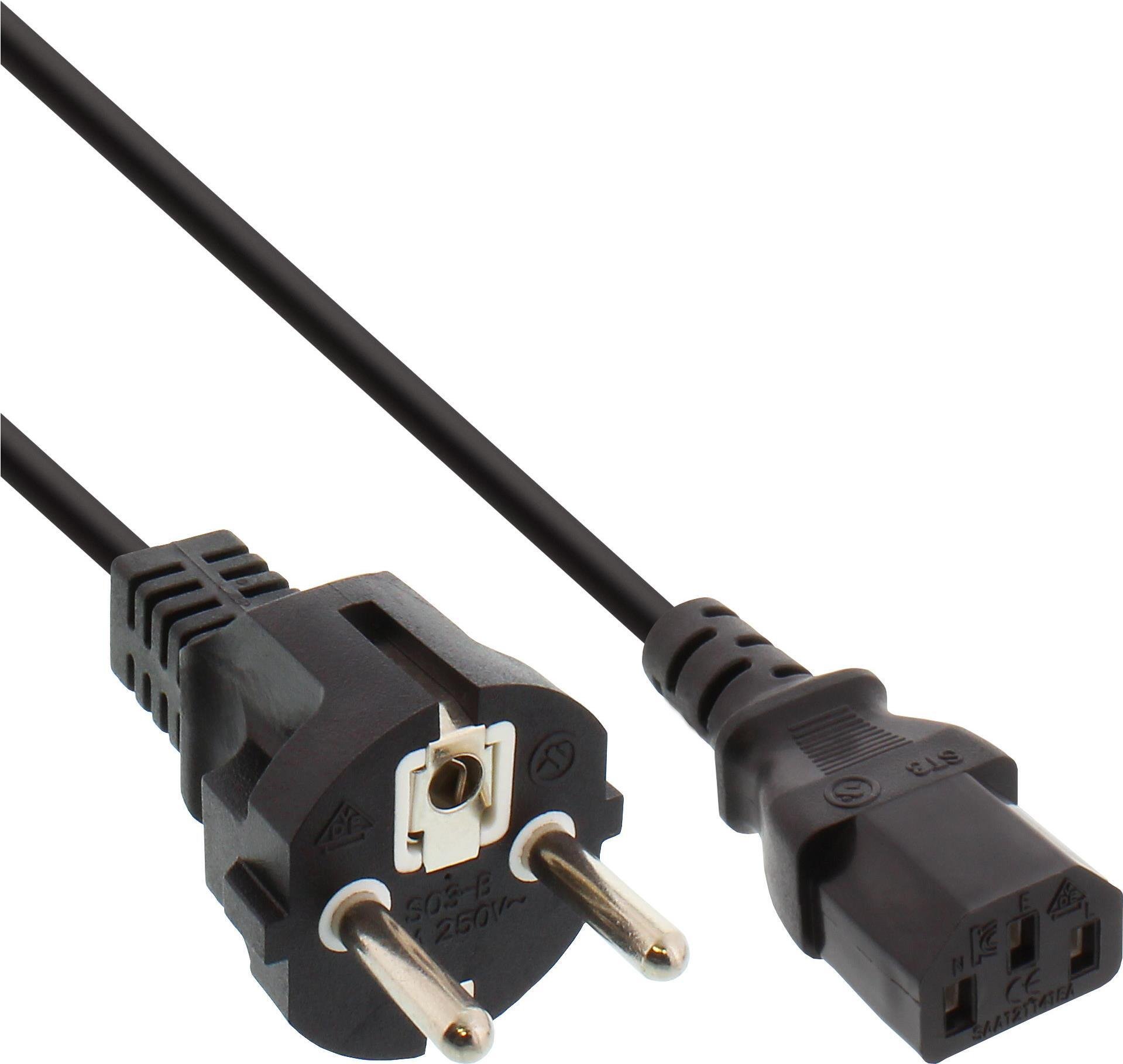kabel sieciowy 40er Bulk-Pack InLine®, zabezpieczenie zgodne z testem IEC. C13, 1,5 m