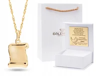 Biżuteria dla dzieci - ZŁOTY MEDALIK ŁAŃCUSZEK CHRZEST KOMUNIA ŚWIĘTA 585 - miniaturka - grafika 1