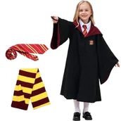 Stroje karnawałowe - Strój Harry Potter dla dzieci Gryffindor peleryna Czarodzieja Krawat Szalik - miniaturka - grafika 1