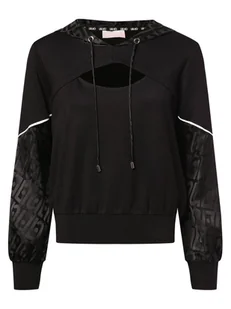 Liu Jo Collection Damski sweter z kapturem Kobiety wiskoza czarny jednolity, XL - Swetry damskie - miniaturka - grafika 1