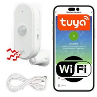 Rejestratory do monitoringu - Czujnik ruchu z syreną wifi tuya przewodowy smart life czujka pir - miniaturka - grafika 1