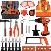 Mały majsterkowicz - Zestaw Majsterkowicza Kamizelka Narzędzia Walizka U921 - miniaturka - grafika 1