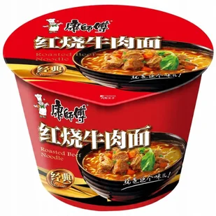 Zupa makaron smaku duszoną wołowiną kubku 113g MASTER KONG - Zupy w płynie - miniaturka - grafika 1