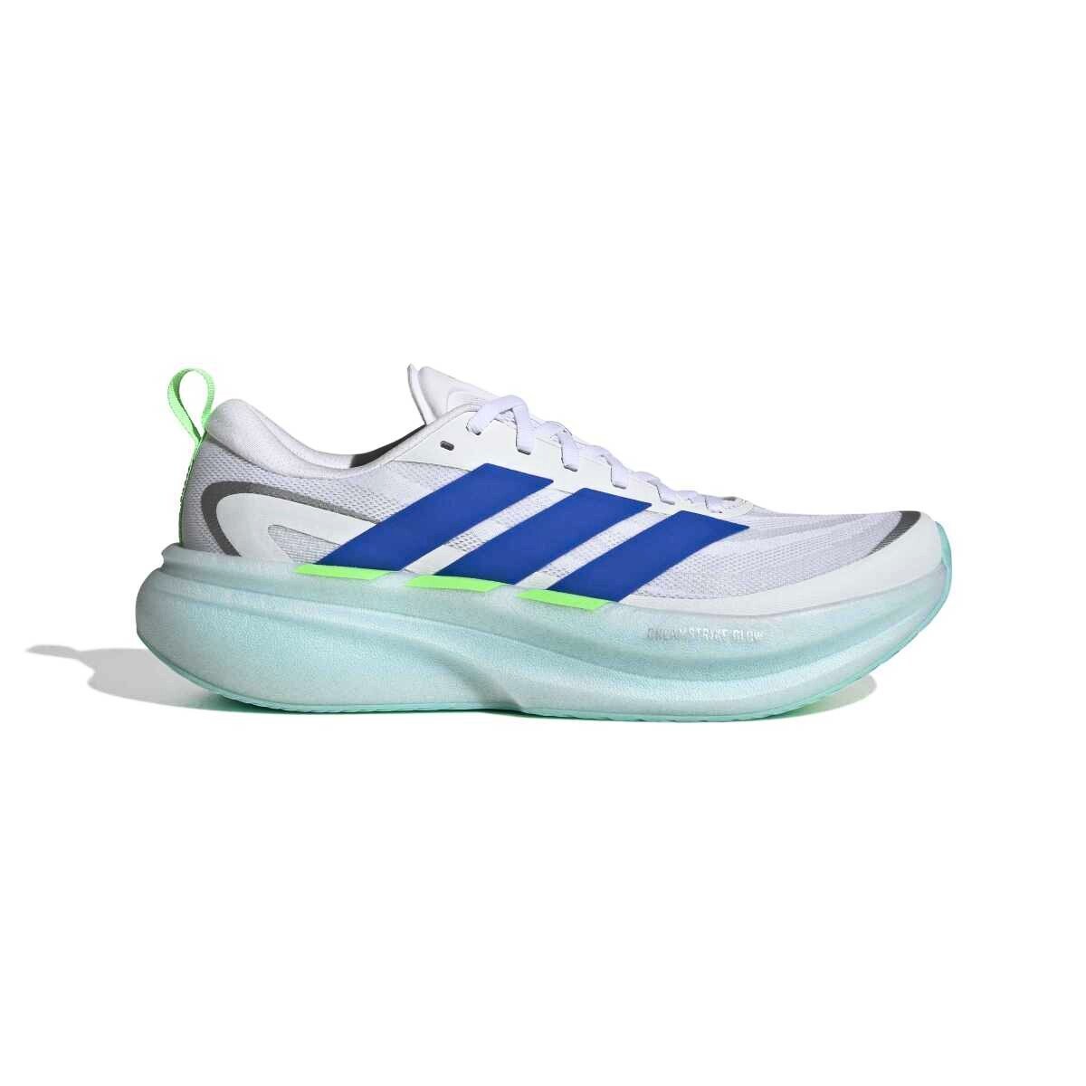Męskie buty do biegania adidas Supernova Glide Ftwwht/Blue/Limbur UK 10,5