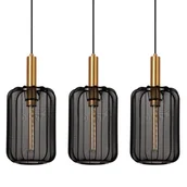 Lampy sufitowe - Sypialniana lampa wisząca Corina 03447/03/30 Lucide klosze siatka złota czarna - miniaturka - grafika 1