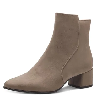 MARCO TOZZI Damskie botki Zip+Slip 2-25364-43, Stone, 36 EU - Botki damskie - miniaturka - grafika 1