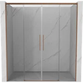 Ścianki i drzwi prysznicowe - Mexen Rox drzwi prysznicowe rozsuwane 180 cm, transparent, miedź szczotkowana - 8C2-180-002-65-00 - miniaturka - grafika 1
