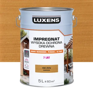 Impregnat Wysoka ochrona drewna 5 l Dąb złoty Luxens - Farby i impregnaty do drewna - miniaturka - grafika 1