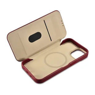 iCarer CE Premium Leather Folio Case skórzane etui iPhone 14 z klapką magnetyczne MagSafe czerwony (WMI14220713-RD) - Etui i futerały do telefonów - miniaturka - grafika 16