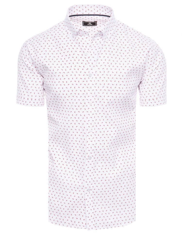 Koszula męska z krótkim rękawem biała Dstreet KX1025-XL