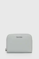 Portfele - Calvin Klein portfel damski kolor szary - miniaturka - grafika 1