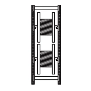 Regał na kable, 3300x1300x900 mm, podstawowy - Szafy i regały magazynowe - miniaturka - grafika 1