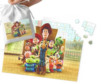 PUZZLE - Toy Story WZORY DLA DZIECI PREZENT NA ŚWIĘTA 120el + WORECZEK - Puzzle - miniaturka - grafika 1