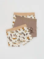 Skarpetki dla dzieci - Reserved - Bawełniane bokserki 3 pack - złamana biel - miniaturka - grafika 1