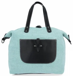 Torebka Damska Modny Shopper Bag XXL firmy David Jones Jasno Zielona - Torebki damskie - miniaturka - grafika 1