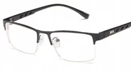 Okulary korekcyjne, oprawki, szkła - Okulary korekcyjne kujonki eleganckie minusy -3 - miniaturka - grafika 1