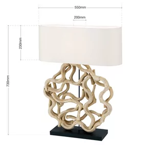 Lampa stołowa Nathan z drewnianą stopą - Lampy stojące - miniaturka - grafika 3