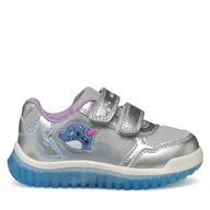 Buty dla dziewczynek - Sneakersy Geox B Lightyloo B5561A 0AJAS C1294 Srebrny - miniaturka - grafika 1