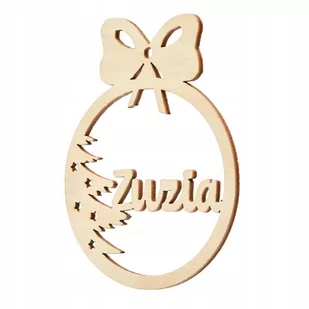 Bombka Z Imieniem Na Choinkę Drewniana Na Prezent - Bombki - miniaturka - grafika 1