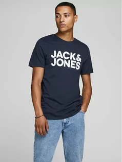 Koszulki męskie - Jones Jack T-Shirt Corp 12151955 Granatowy Slim Fit - grafika 1