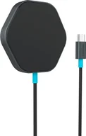 Ładowarki do telefonów - Ładowarka bezprzewodowa Canyon Hexagon 110 Black-Blue (CNS-WCS110) - miniaturka - grafika 1