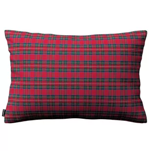 Dekoria Poszewka Kinga na poduszkę prostokątną czerwona kratka 60 × 40 cm Bristol 108-126-29 - Poszewki na poduszki - miniaturka - grafika 1