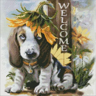 Diamentowa Mozaika - Pod słonecznikiem 40x40 - Ideyka - Malowanie po numerach - miniaturka - grafika 1