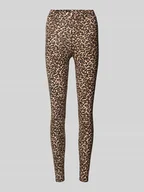 Legginsy - Legginsy o kroju slim fit z mieszanki bawełny model ‘LIVE LOVE’ - miniaturka - grafika 1