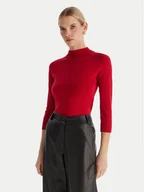 Swetry damskie - ACCESS FASHION Golf 54-8072 Czerwony Slim Fit - miniaturka - grafika 1