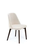 Krzesła - Flavio 1 krzesło tapicerowane ecru nogi orzech - miniaturka - grafika 1