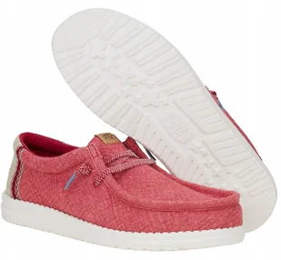 Hey Dude Wally Jute 43085-79B Czerwone 44 - Trampki męskie - miniaturka - grafika 1