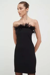 Patrizia Pepe sukienka kolor czarny mini dopasowana - Sukienki - miniaturka - grafika 1