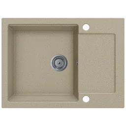 EOS Zlewozmywak granitowy UNITO z ociekaczem (piaskowy) - Zlewozmywaki EOS Zlewozmywak granitowy UNITO z ociekaczem (piaskowy) - Zlewozmywaki - miniaturka - grafika 1