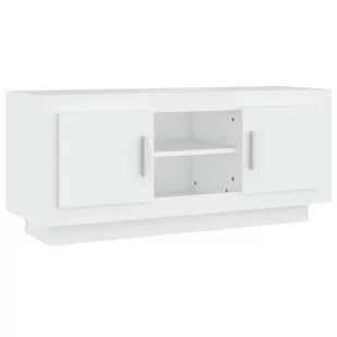 Lumarko Szafka pod telewizor, biała, 102x35x45 cm - Szafki RTV - miniaturka - grafika 3
