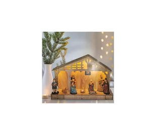 Solight 1V259 - LED Dekoracja bożonarodzeniowa LED/2xAA drewniana szopka - Oświetlenie świąteczne - miniaturka - grafika 1