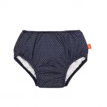 Kąpielówki dla chłopców - Lassig Majteczki do pływania z wkładką chłonną Polka Dots navy UV 50+ 6 m-cy - grafika 1