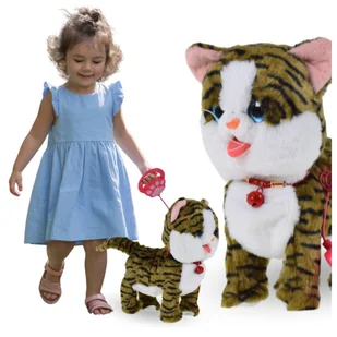 KOT INTERAKTYWNY KOTEK NA SMYCZY ZABAWKA MIAUCZY CHODZI GRA NA PREZENT - Zabawki interaktywne dla dzieci - miniaturka - grafika 1